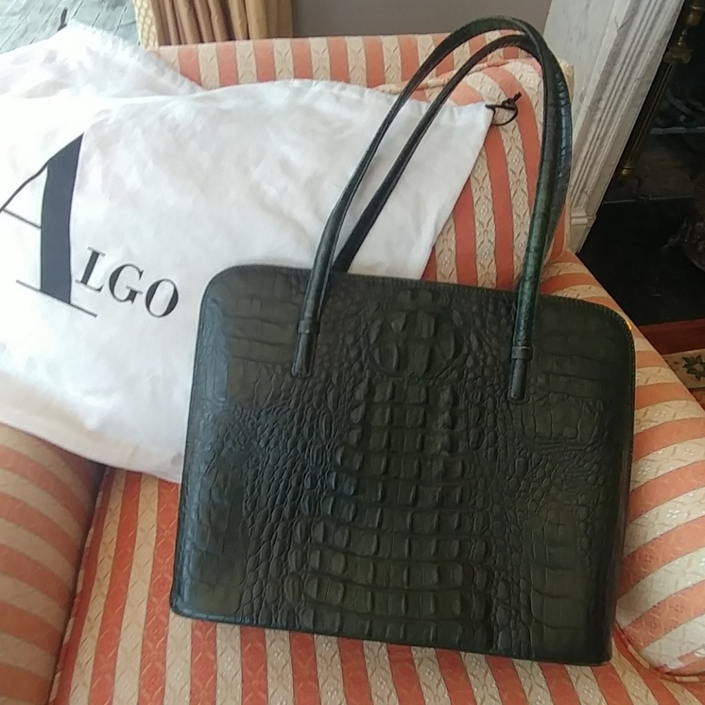 ALGO GREEN LEATHER BAG